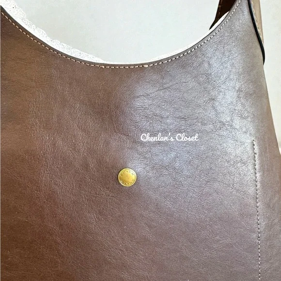 Coach Brooklyn Maple Brown Color Leather Shoulder Bag 28 - Picture 11 of 13